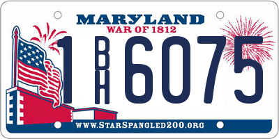 MD license plate 1BH6075