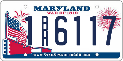 MD license plate 1BH6117