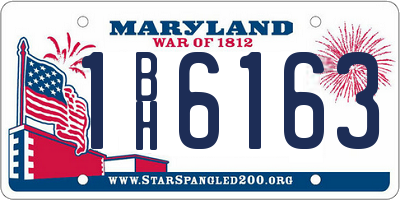 MD license plate 1BH6163