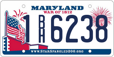MD license plate 1BH6238