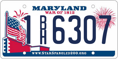 MD license plate 1BH6307