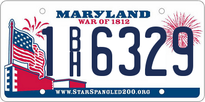 MD license plate 1BH6329