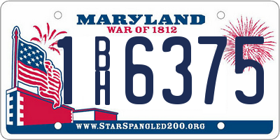 MD license plate 1BH6375