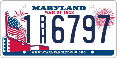MD license plate 1BH6797