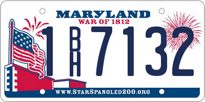 MD license plate 1BH7132