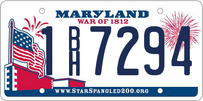 MD license plate 1BH7294