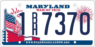 MD license plate 1BH7370