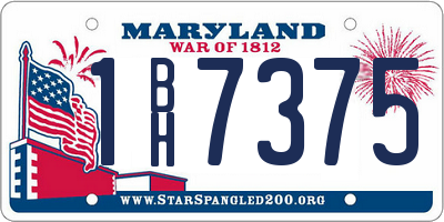 MD license plate 1BH7375