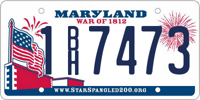 MD license plate 1BH7473