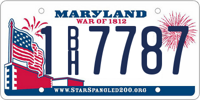 MD license plate 1BH7787