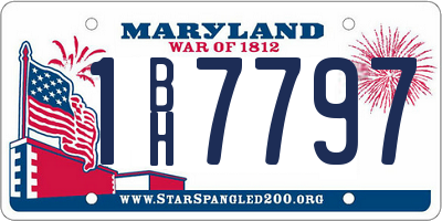 MD license plate 1BH7797