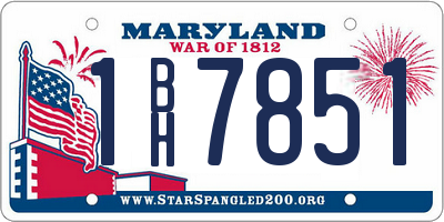 MD license plate 1BH7851
