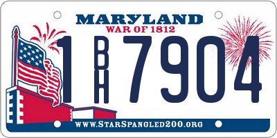 MD license plate 1BH7904