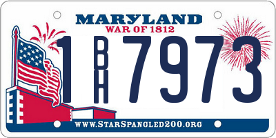 MD license plate 1BH7973