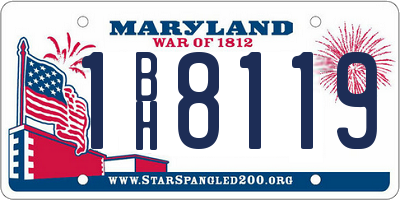 MD license plate 1BH8119