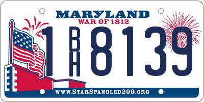 MD license plate 1BH8139