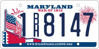 MD license plate 1BH8147