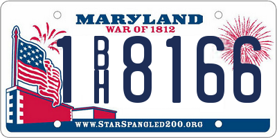 MD license plate 1BH8166