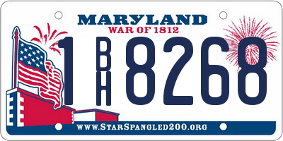 MD license plate 1BH8268