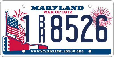 MD license plate 1BH8526