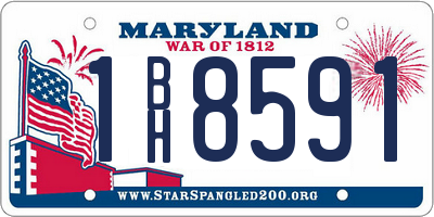 MD license plate 1BH8591