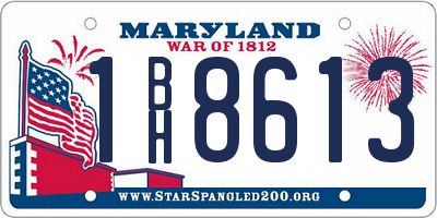 MD license plate 1BH8613