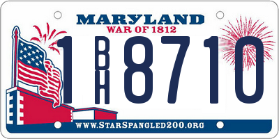 MD license plate 1BH8710