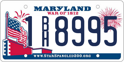 MD license plate 1BH8995