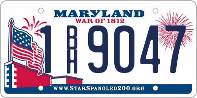 MD license plate 1BH9047