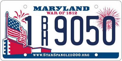 MD license plate 1BH9050