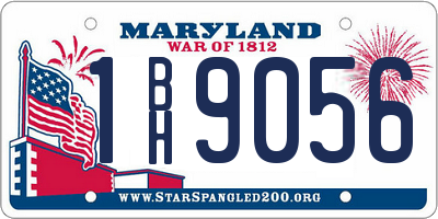 MD license plate 1BH9056