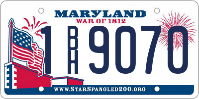 MD license plate 1BH9070