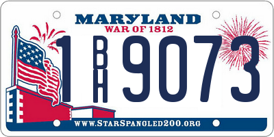 MD license plate 1BH9073