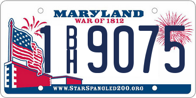MD license plate 1BH9075