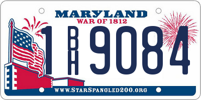 MD license plate 1BH9084