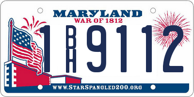 MD license plate 1BH9112