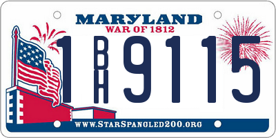 MD license plate 1BH9115