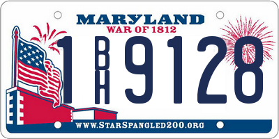 MD license plate 1BH9128