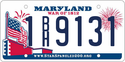 MD license plate 1BH9131