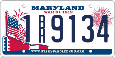 MD license plate 1BH9134