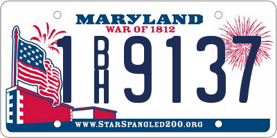 MD license plate 1BH9137