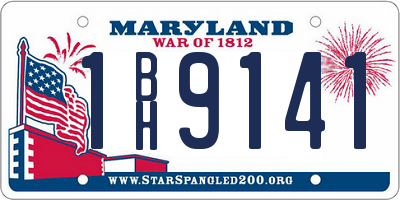 MD license plate 1BH9141