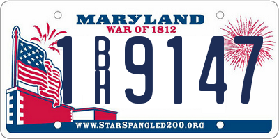MD license plate 1BH9147