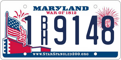MD license plate 1BH9148