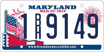 MD license plate 1BH9149