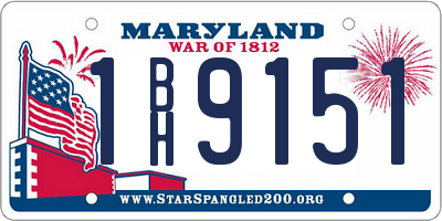 MD license plate 1BH9151