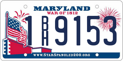 MD license plate 1BH9153