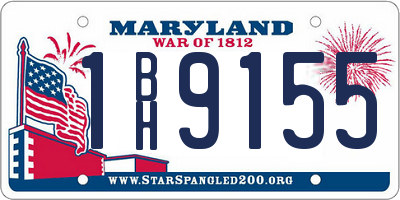 MD license plate 1BH9155