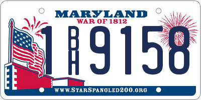 MD license plate 1BH9158