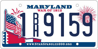 MD license plate 1BH9159